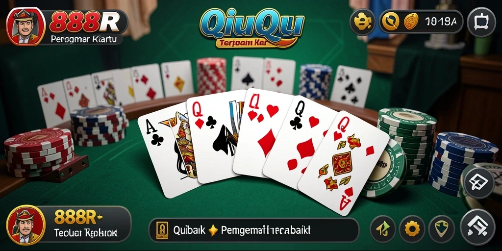 Screenshot gameplay QiuQiu 888R yang mendebarkan.