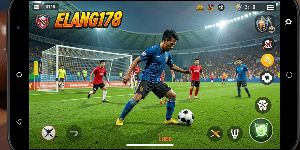 Gameplay seru dari ELANG178 yang menampilkan aksi sepak bola.