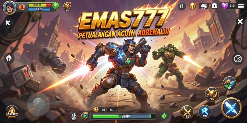 Tampilan action mendebarkan dari gameplay EMAS777.