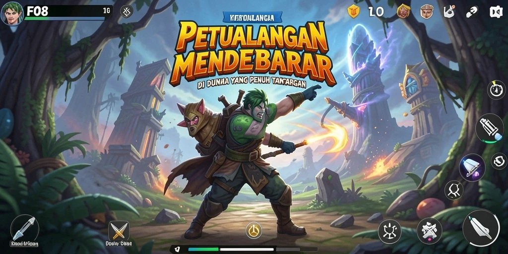 Tampilan gameplay menarik di dunia petualangan FO8.