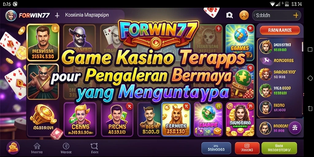Tampilan gameplay menarik dari FORWIN77 dengan suasana kasino yang nyata.