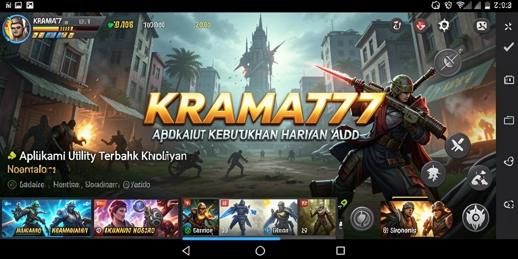 Tampilan intuitif KRAMAT77 memudahkan pengaturan alat Utility.