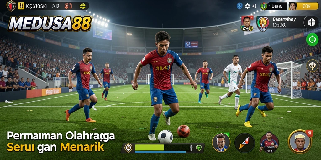 Tampilan gameplay mendebarkan dari MEDUSA88 dalam dunia olahraga.
