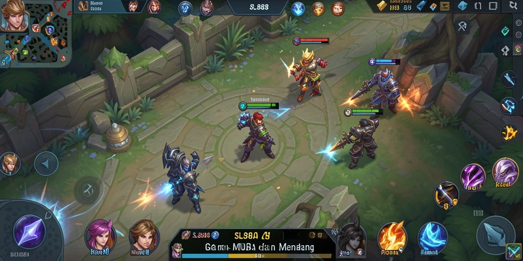 Screenshot gameplay SL888 menunjukkan aksi pertarungan yang seru.