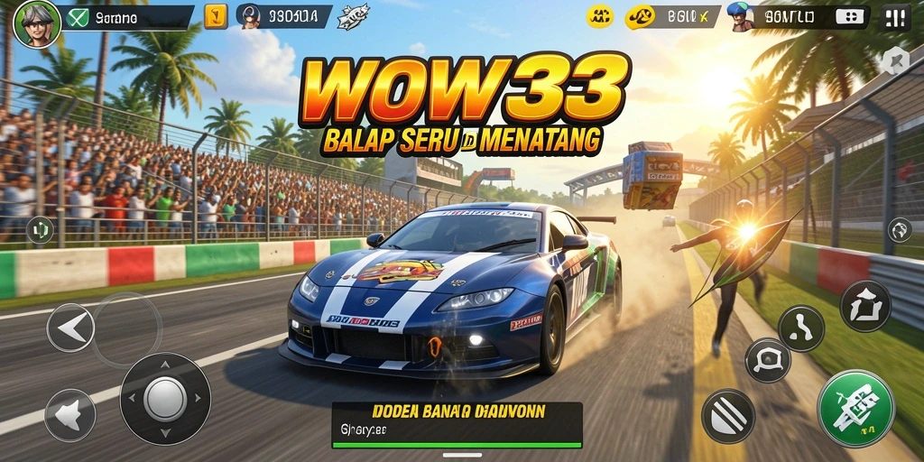 Gameplay seru balapan di jalan dengan mobil cepat.